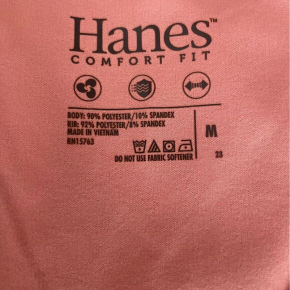 Hanes Comfort Scrub Top Bundle of 3 Womens Medium Pink Black Burgundy - Picture 5 of 7